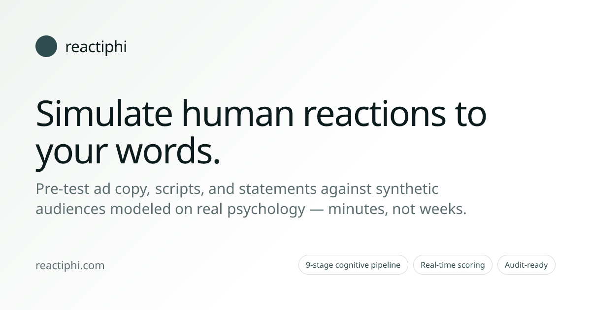 reactiphi · simulate human reactions to your words